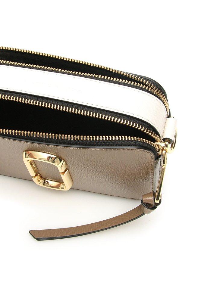 Marc Jacobs The Logo Strap Snapshot Crossbody Bag in Brown