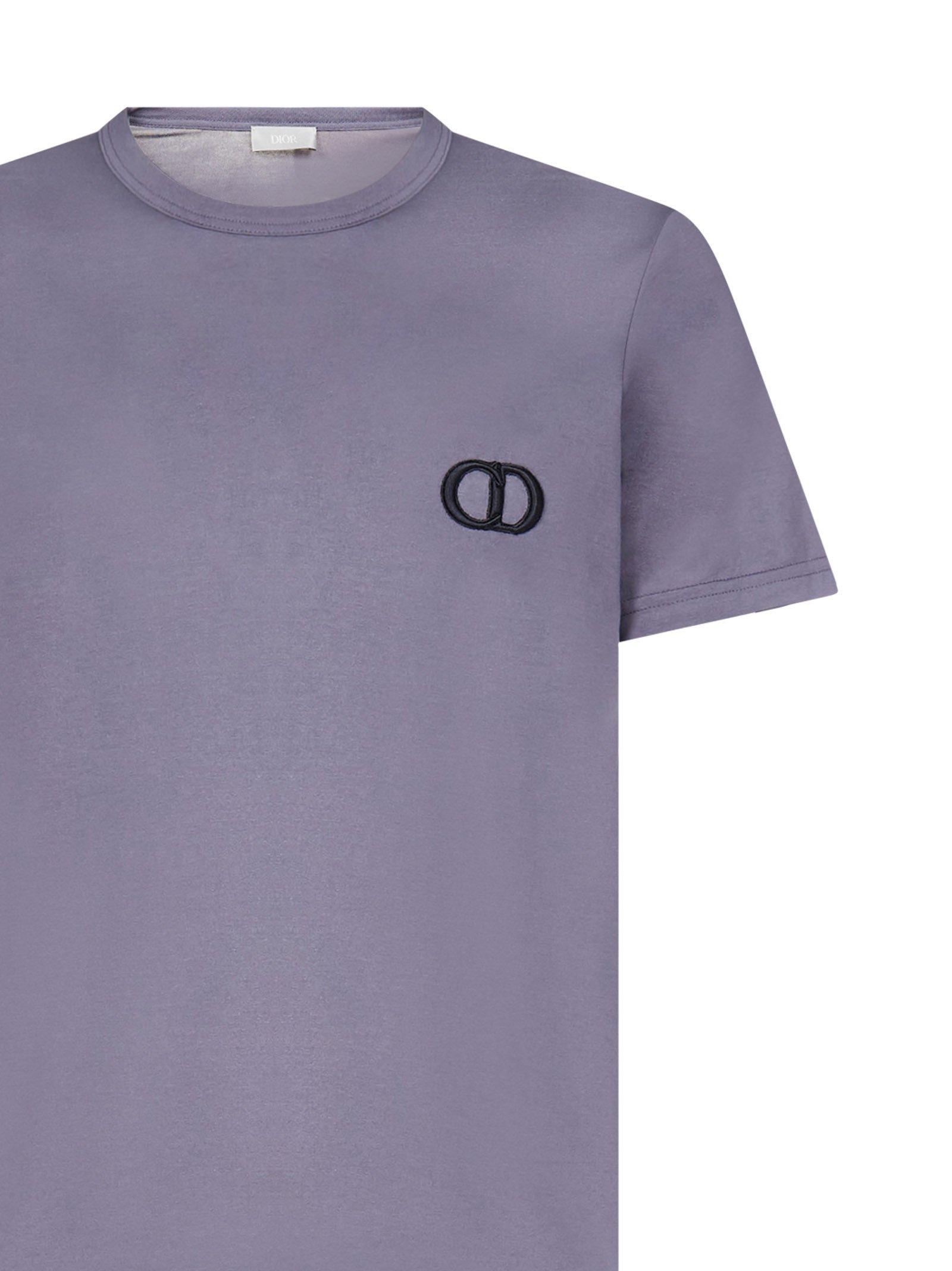 Dior Cd Icon Embroidery T-shirt in Purple for Men | Lyst