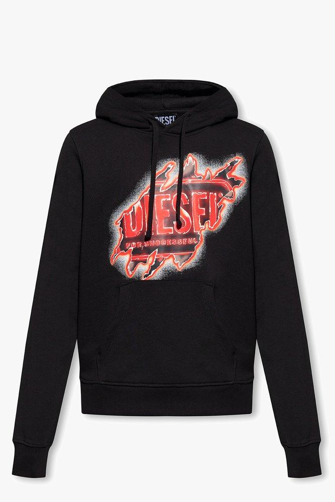 DIESEL s ginn hood e8 Hoodie in Black for Men Lyst