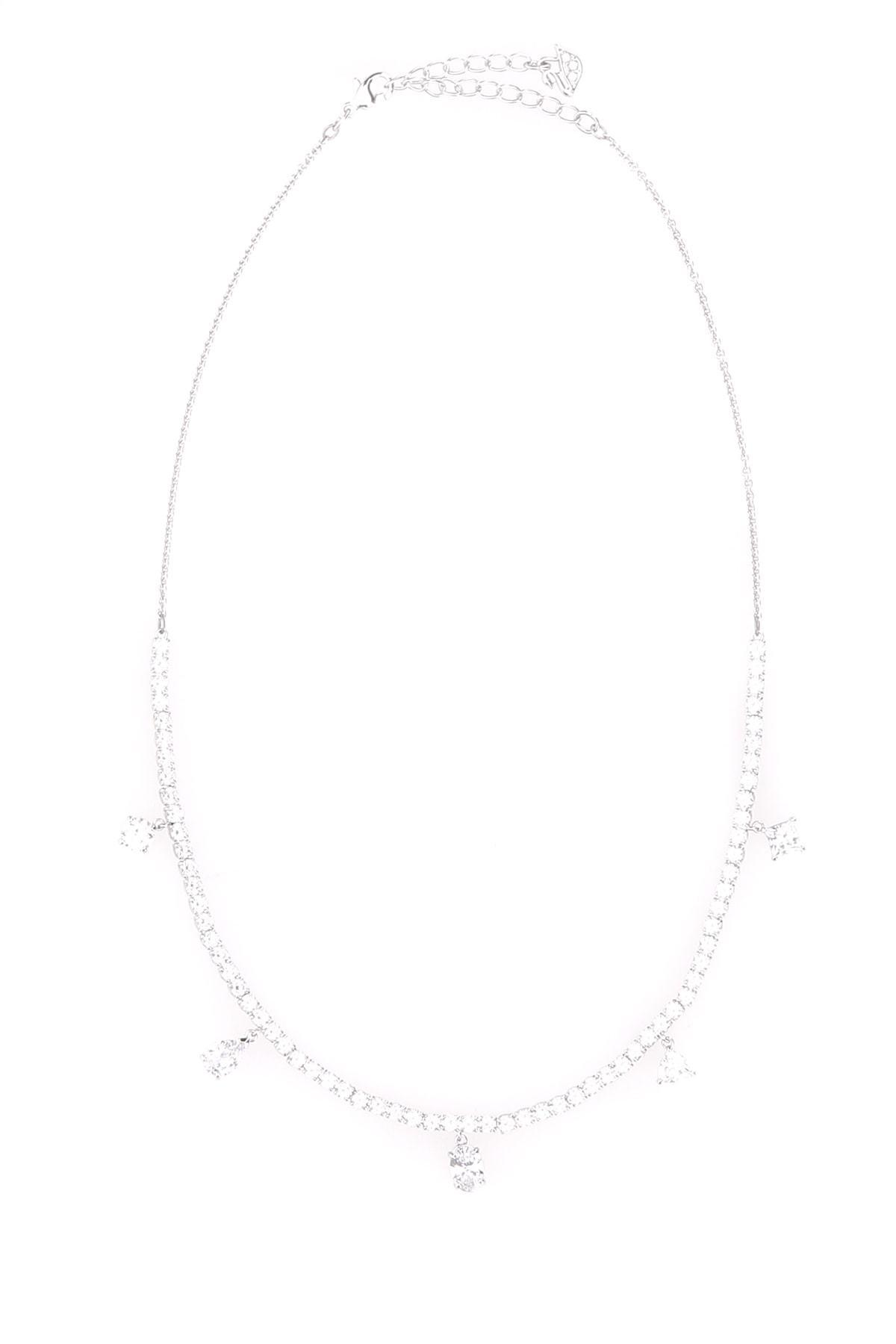 Swarovski Tennis Deluxe Mixed Choker Necklace in Metallic | Lyst