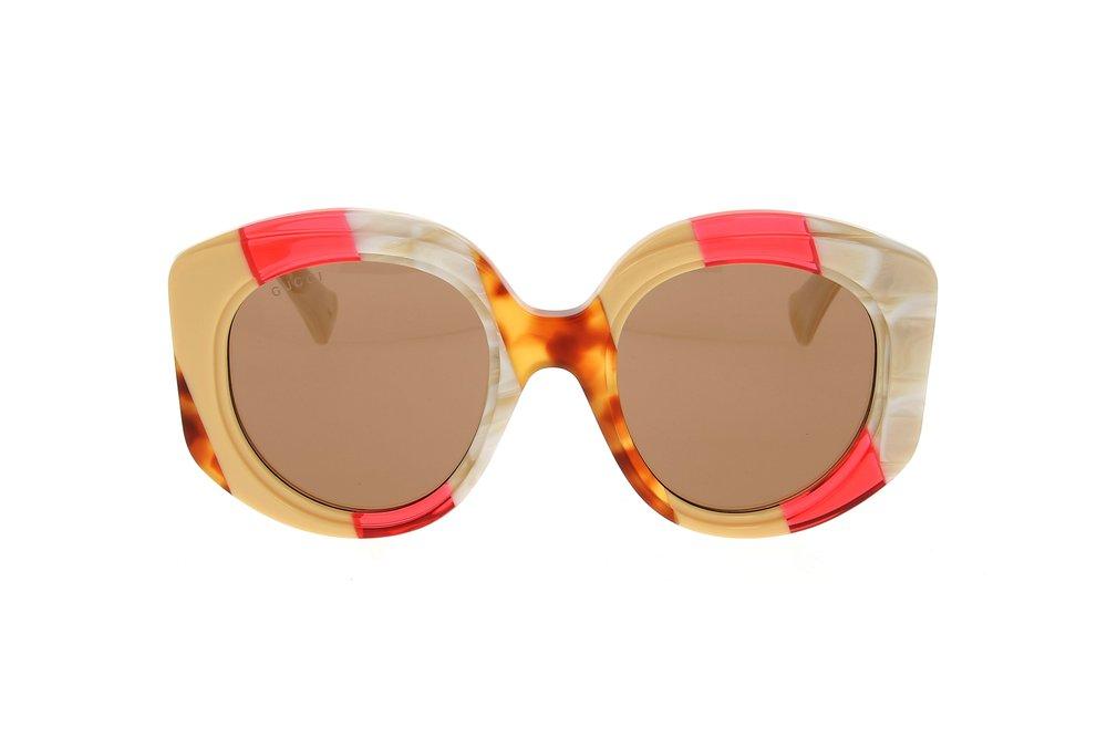 Gucci Panthos Frame Sunglasses in Pink | Lyst