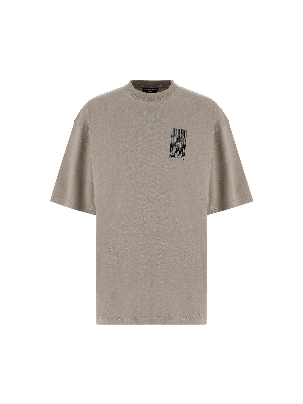 Balenciaga Barcode Oversized T-shirt in Gray for Men | Lyst