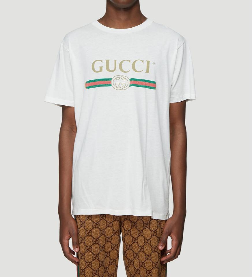 Gucci Cotton White Classic Logo T-shirt for Men - Save 69% - Lyst