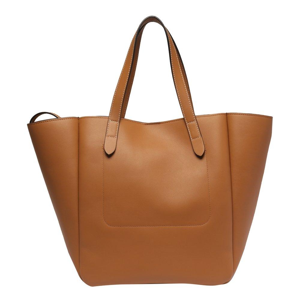 JW Anderson Cabas Logo Detailed Tote Bag in Brown | Lyst