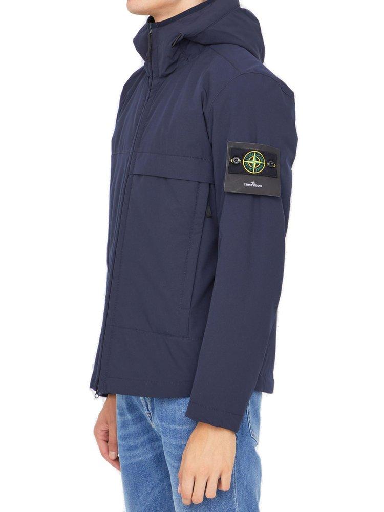 Stone Island Blue Neoprene Jacket for Men | Lyst
