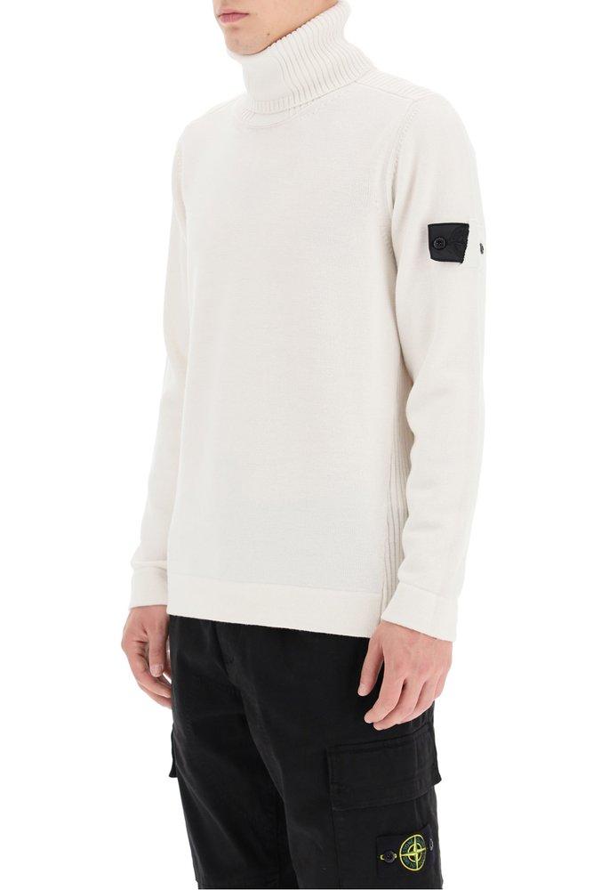Stone Island Shadow Project Turtleneck Knitted Jumper in White for Men |  Lyst