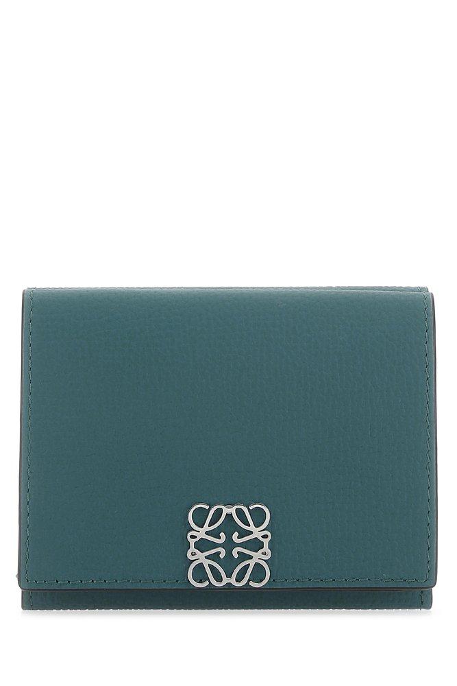 Loewe Anagram Plaque Trifold Wallet in Green Lyst