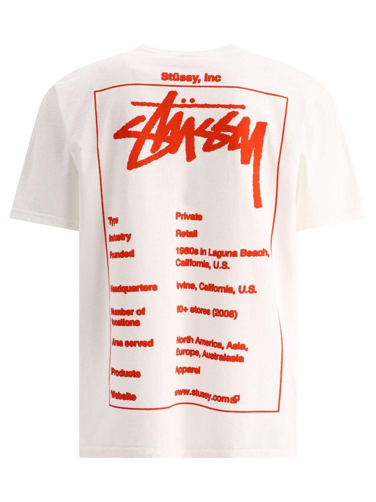 Stussy Wiki Short-sleeved Crewneck T-shirt in White for Men | Lyst