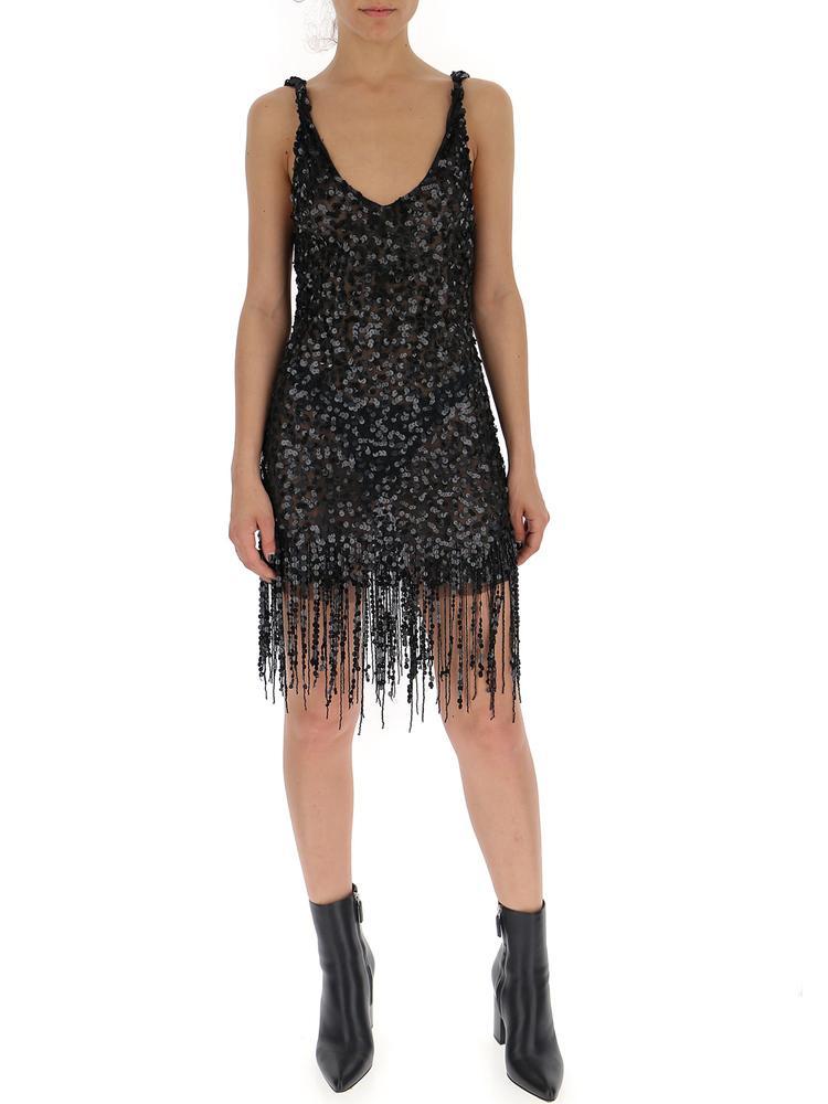 fringe sequin mini dress