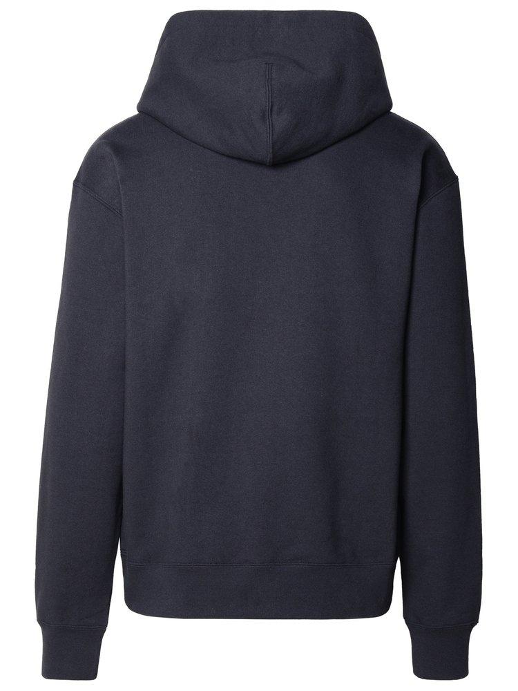 Jil Sander logo-patch drawstring hoodie - Neutrals
