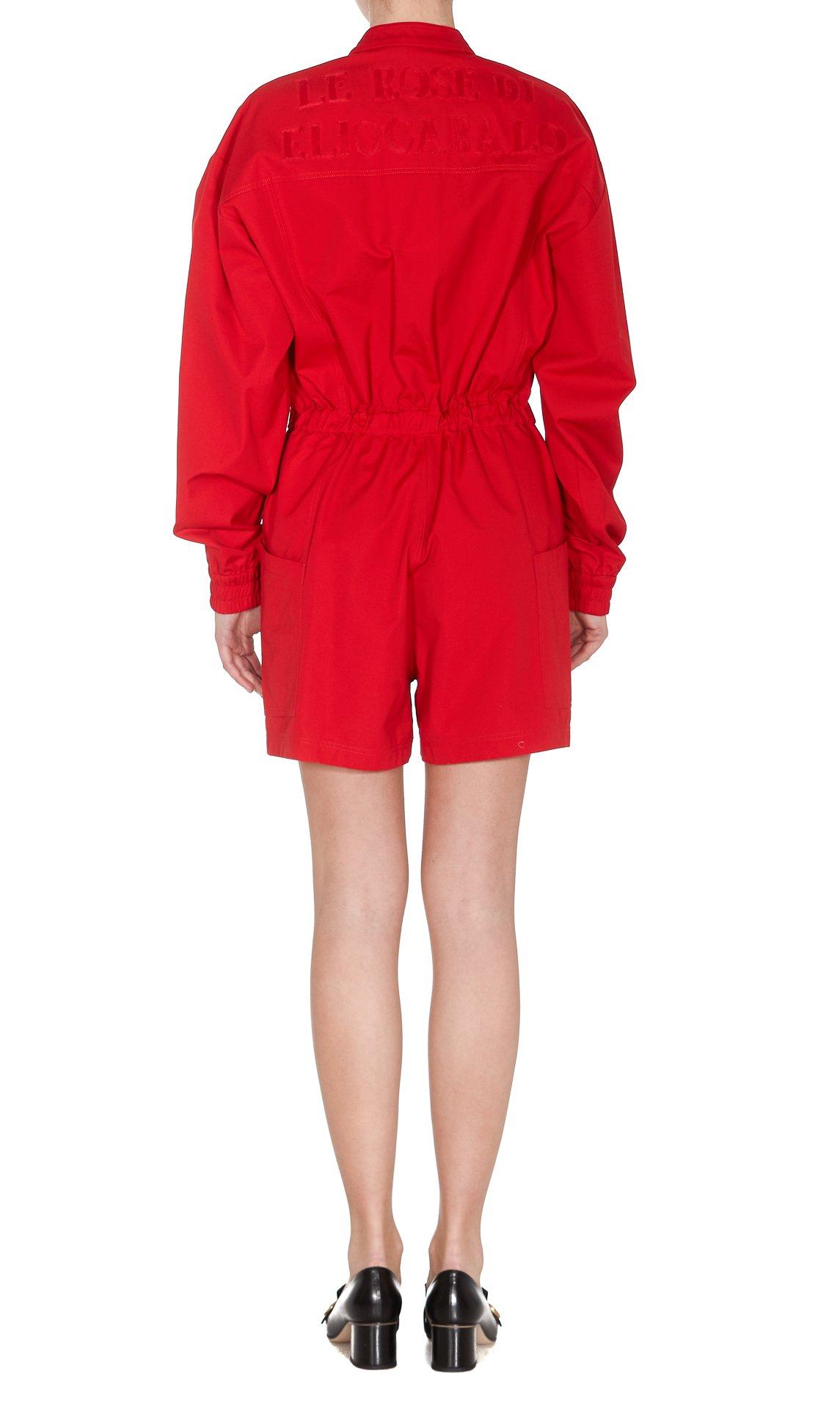 Gucci Logo Label Playsuit in Red | Lyst