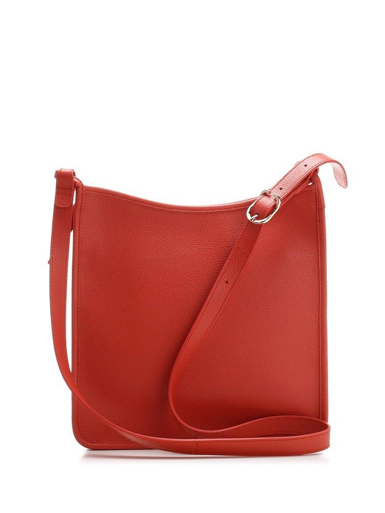 Longchamp Le Foulonné Strapped Large Crossbody Bag in Red | Lyst