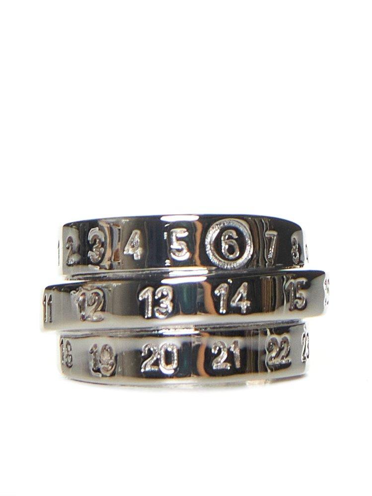 MM6 by Maison Martin Margiela Number Engraved Ring in Metallic | Lyst