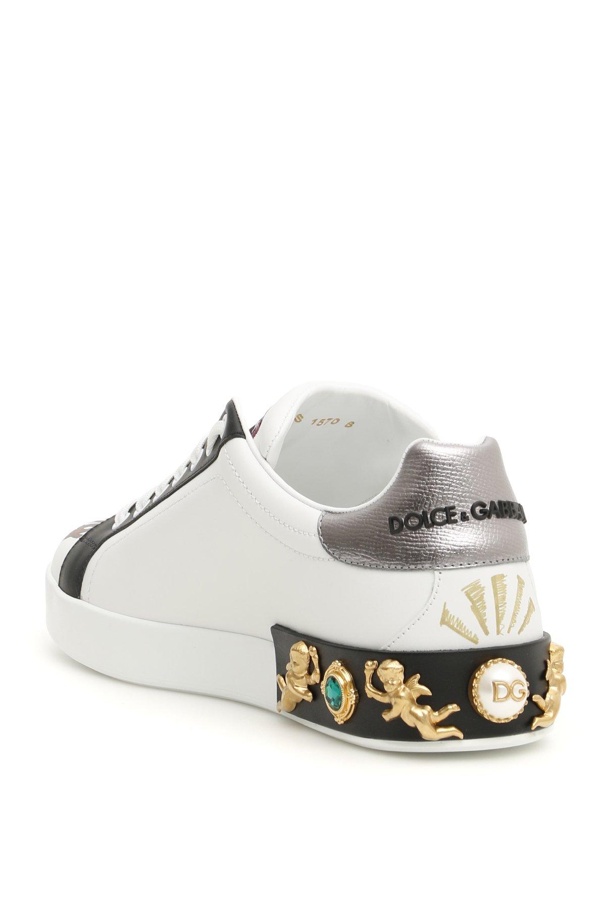 Dolce Gabbana Amore Patch Sneakers for Men Lyst Canada