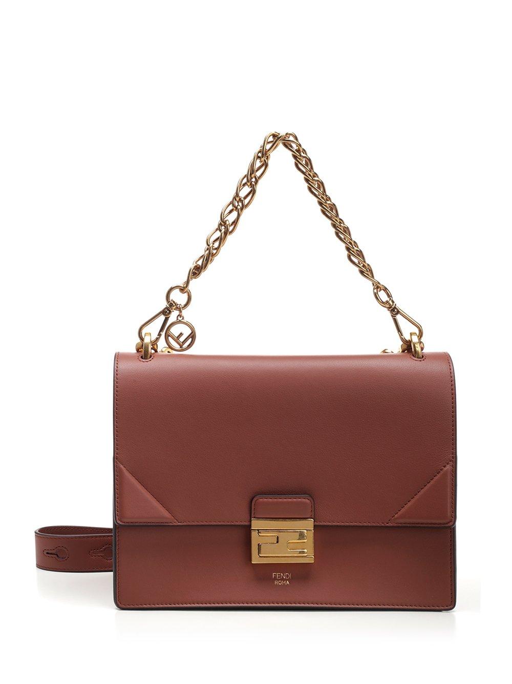 Fendi Kan U Small Matte Grace Leather Crossbody Bag