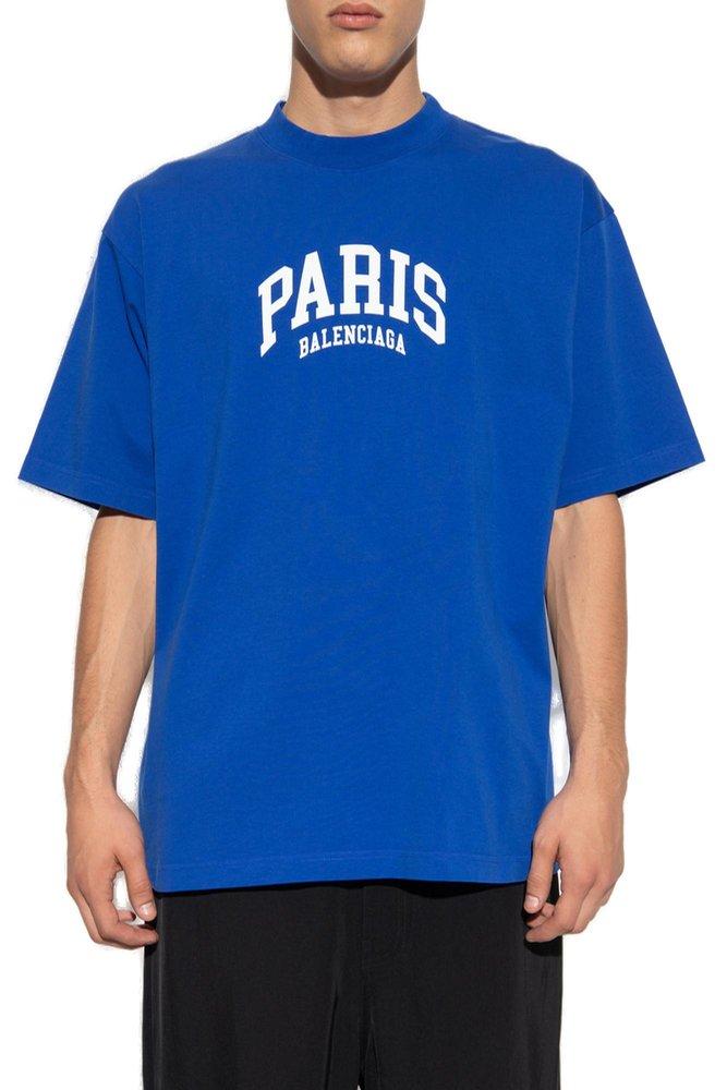 Balenciaga Political Campaign Regular T-shirt in Blue for Men