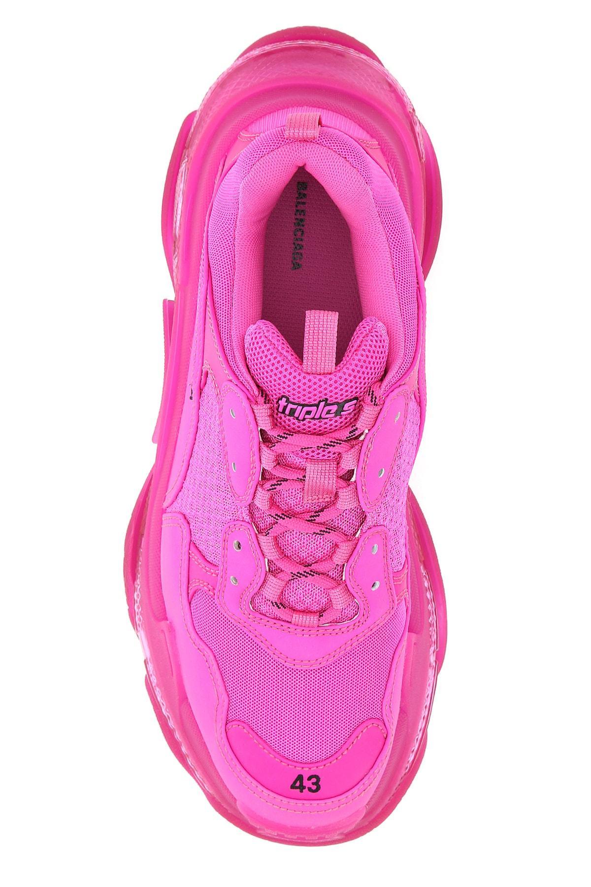 Balenciaga Pink Triple S Neon Fluo White Black Grey Speed Flat Trainers 39  Sneakers Regular (M, B) Listed By HouseOfLuxeManalapan - Tradesy