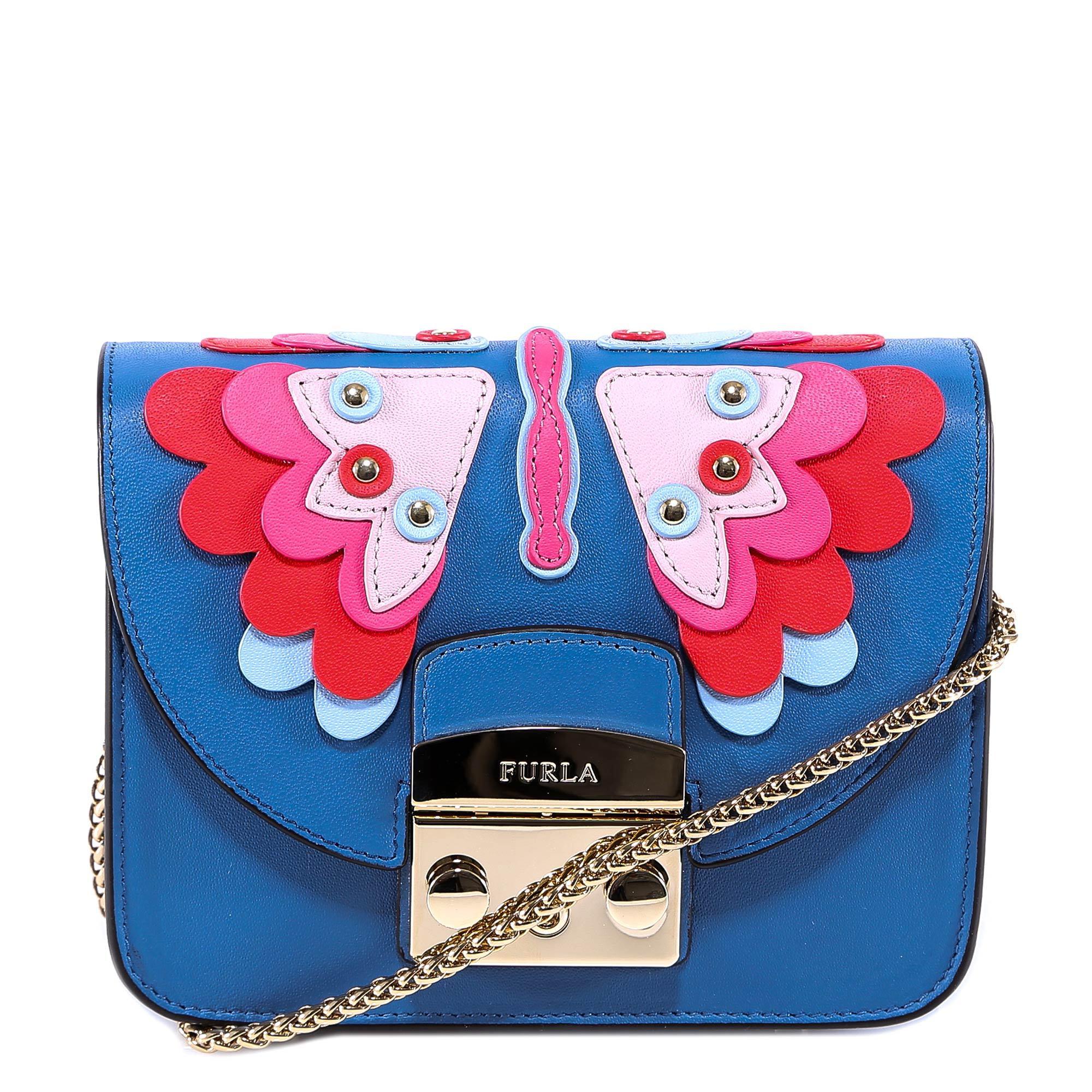 Furla Mini Metropolis Papillon Butterfly Crossbody Bag in Blue | Lyst