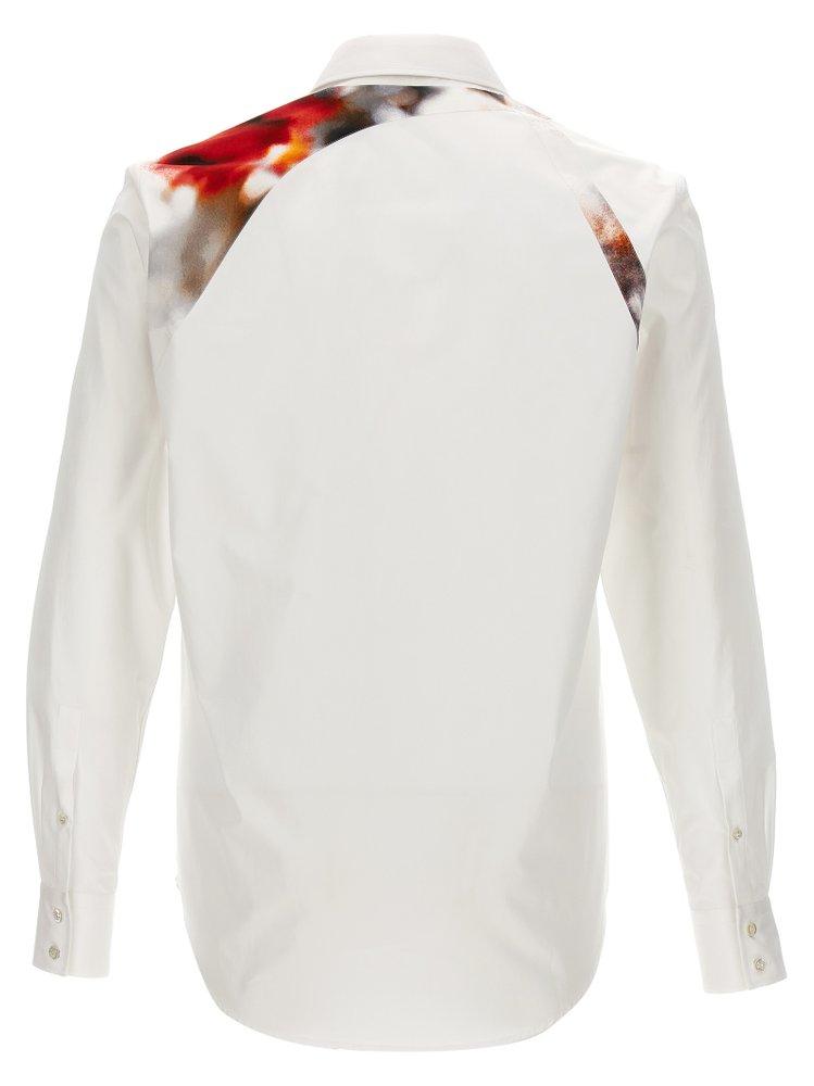 Alexander McQueen Obscured Flower printed shirt - White