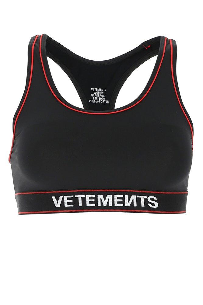 Vetements Logo Band Sports Bra in Black | Lyst