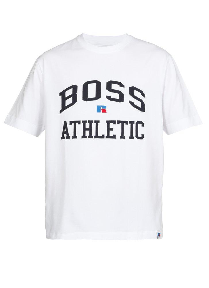 Boss X Russell Athletic Unisex Relaxed-Fit T-Shirt in Dark Blue
