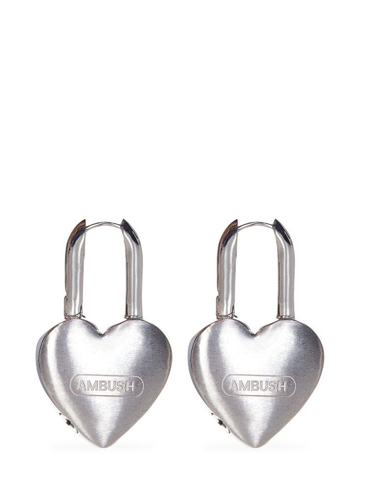 Padlock earrings silver deals