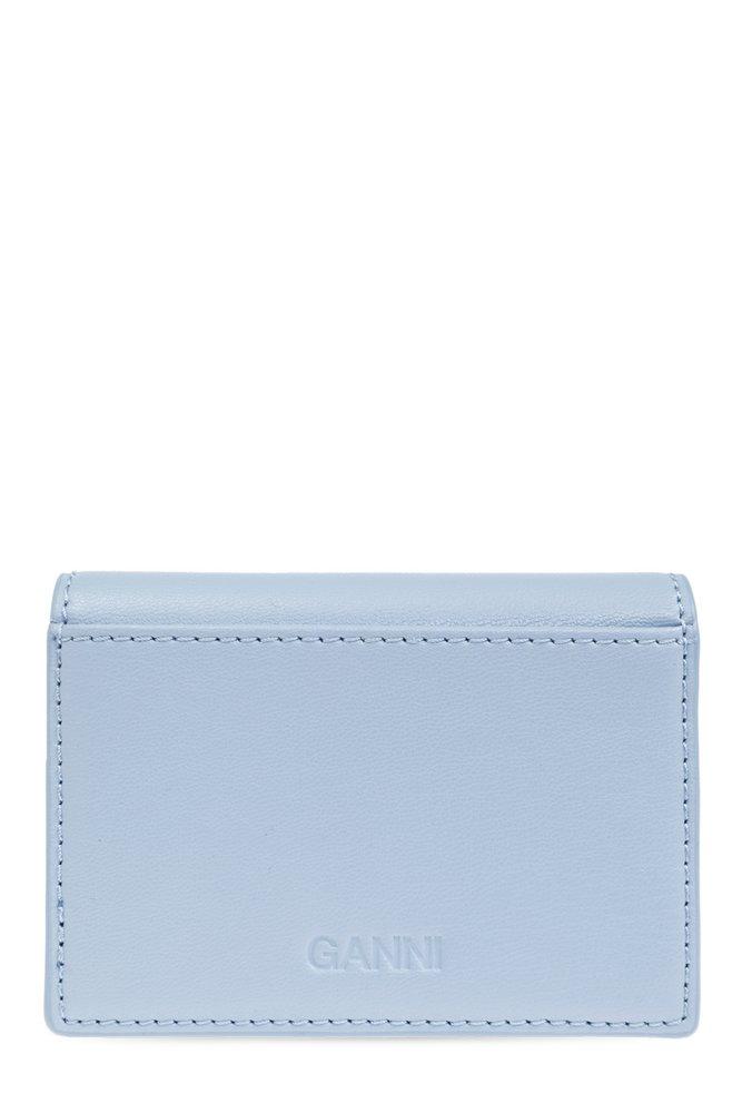 Ganni Poodle Bou Flap Card Holder in Blue | Lyst