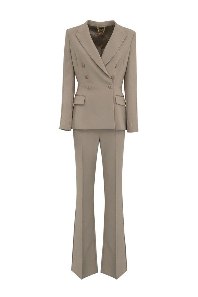 ☆ELISABETTA FRANCHI ベージュ ブレザー Leather jacket Elisabetta Franchi beige-colored biker model