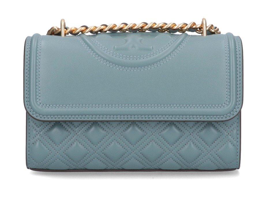 Tory Burch Fleming Convertible Small Shoulder Bag in Blue | Lyst