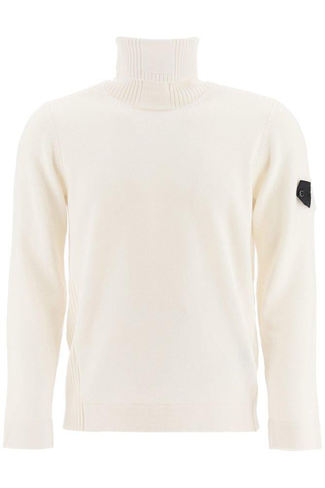 Stone Island Shadow Project Wool Turtleneck Knitted Jumper in White for Men  | Lyst