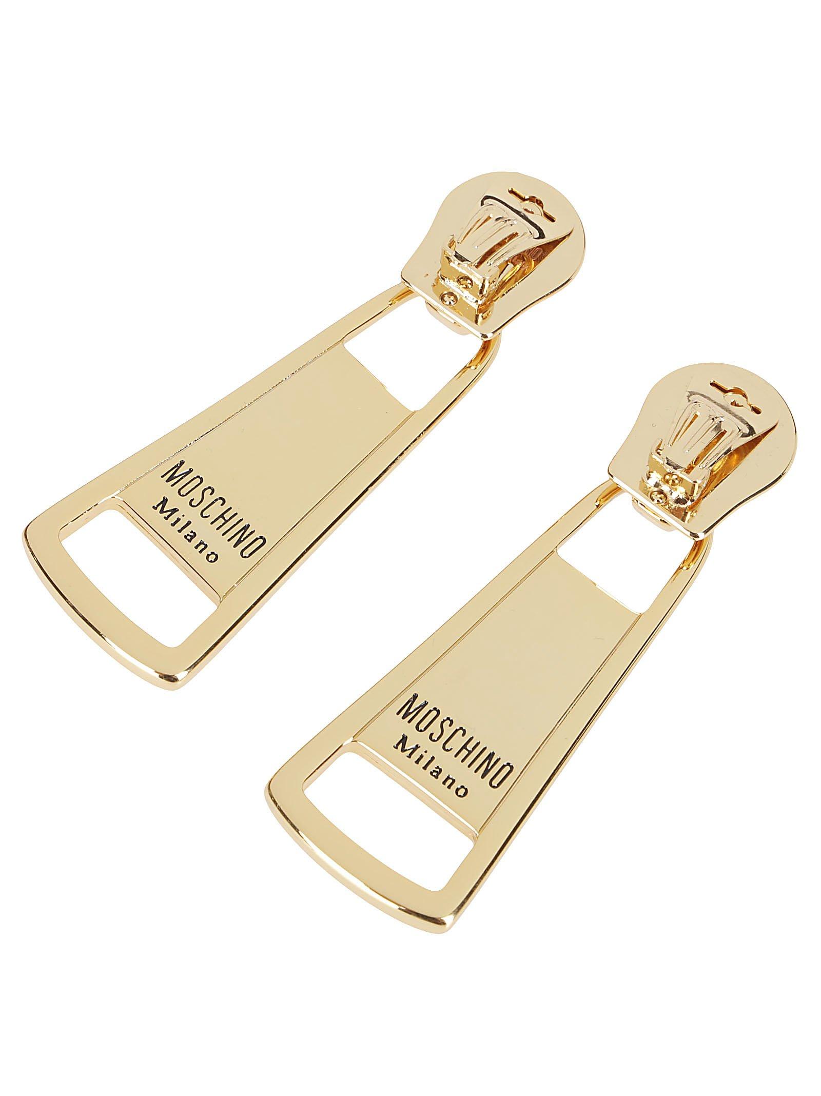 moschino gold earrings