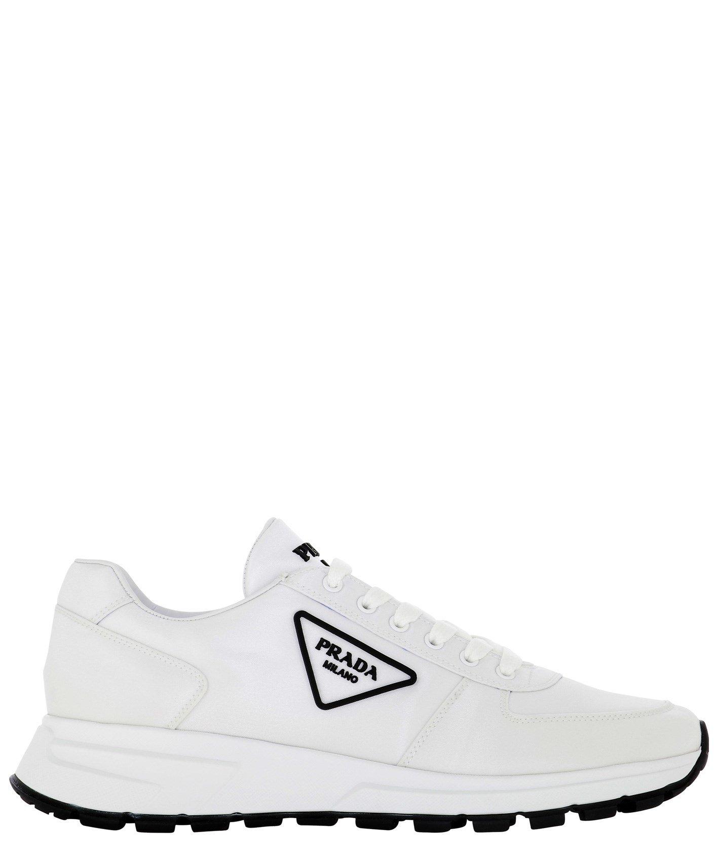 Prada Synthetic Prax 01 Logo Plaque Lace-up Sneakers in White for Men ...