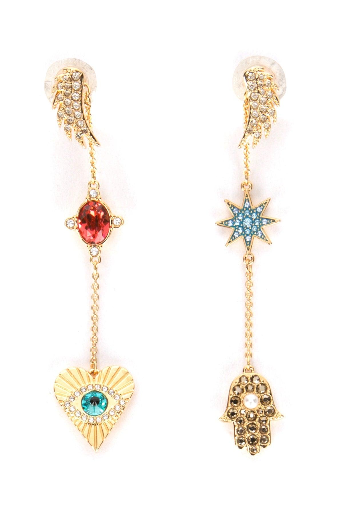 Swarovski Lucky Goddess Earrings in Metallic | Lyst