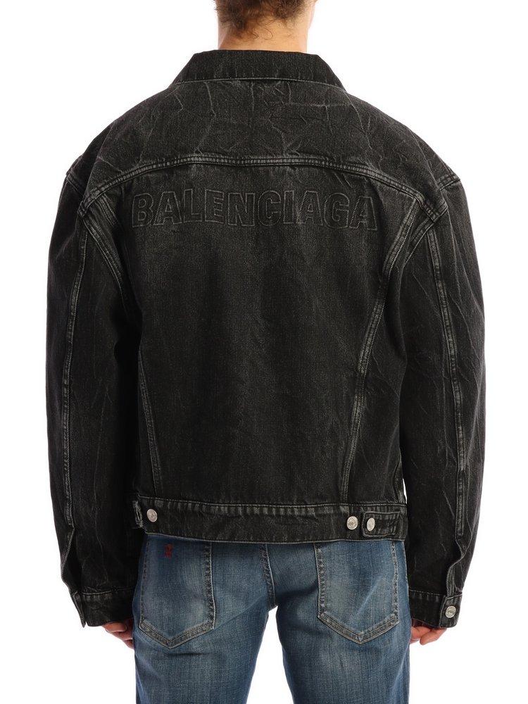 hvor ofte klistermærke Ikke moderigtigt Balenciaga Denim Jacket in Black for Men | Lyst