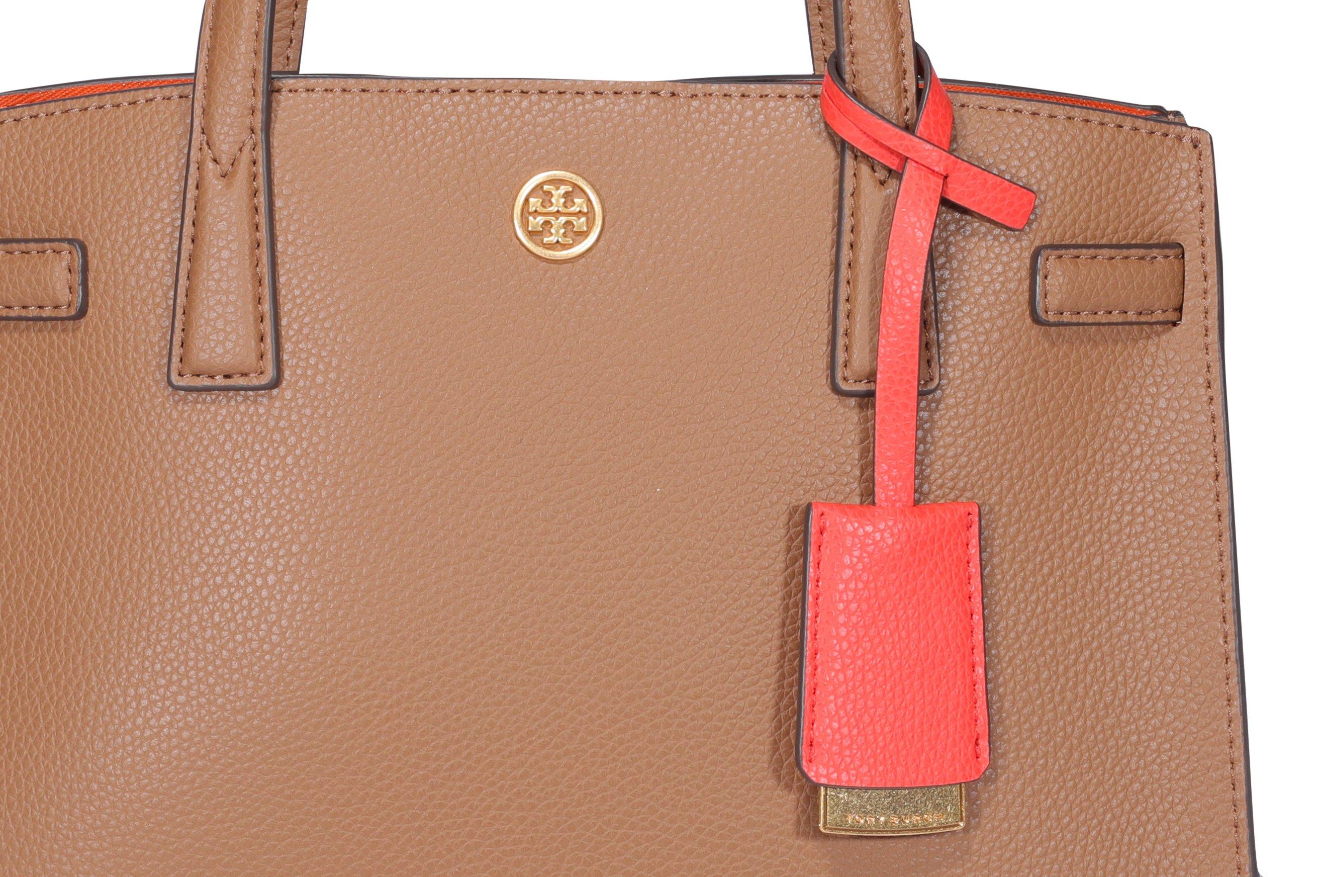 Tory Burch Leather Walker Small Satchel Bag in Brown - Lyst