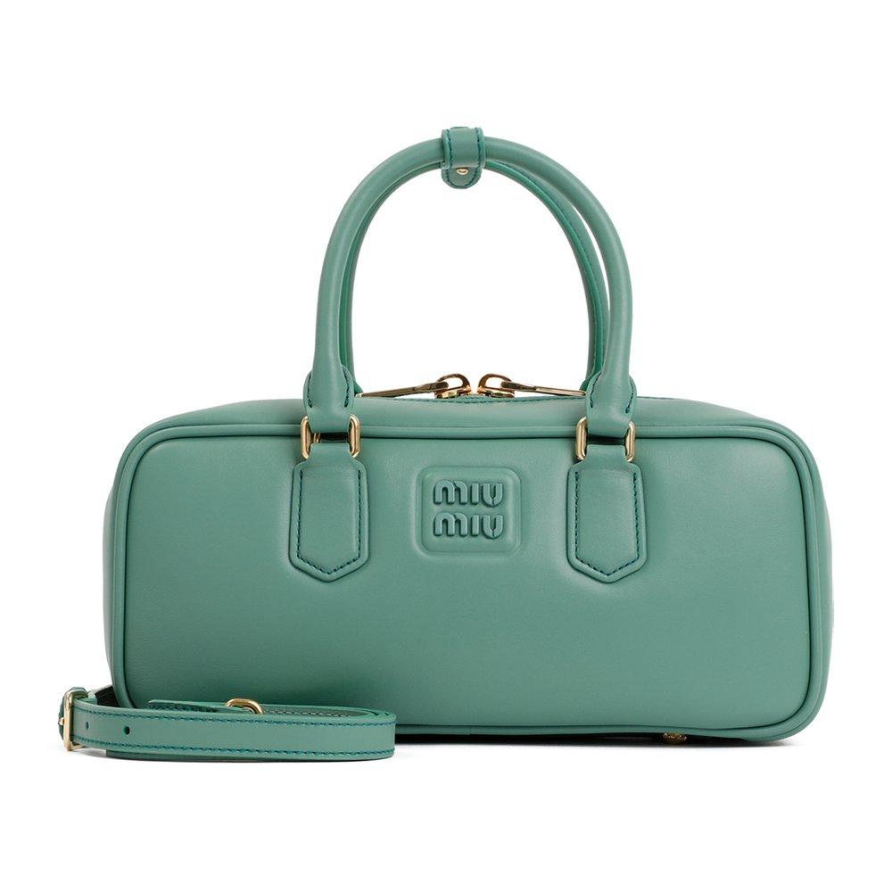 人気ブランドの新作 Handle Top Miu Miu Bag Lyst | Green in バッグ