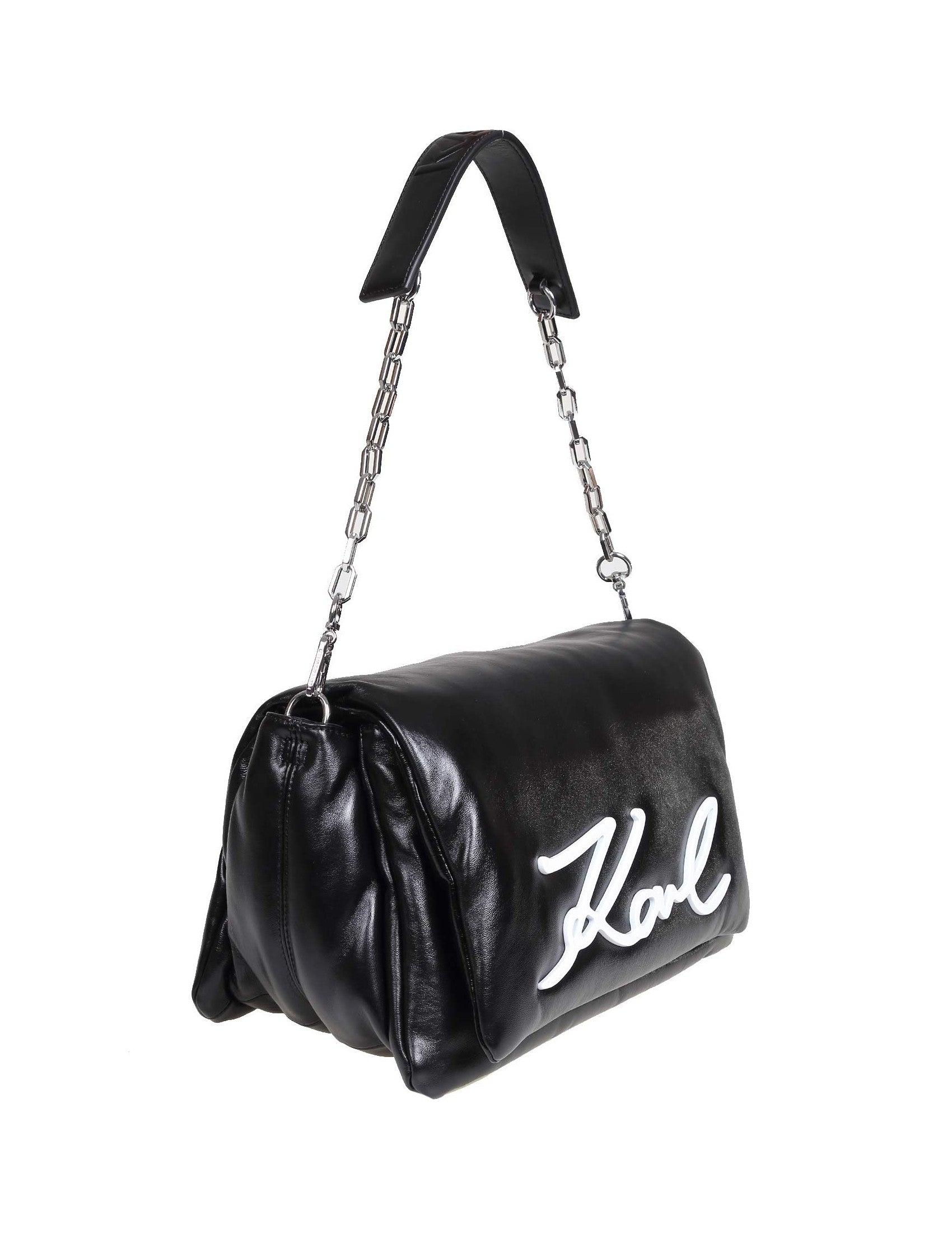 Karl Lagerfeld K/Signature Shoulder Bag - Black