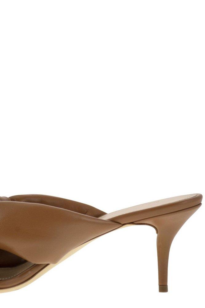 サンダル・ミュール FABIANA FILIPPI Sandal mules on heel and knot Fabiana Filippi Sandal Mules On Heel And Knot In Brown