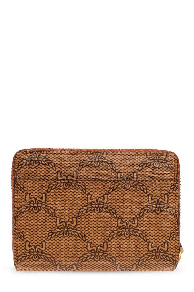 MCM Lauretos Himmel Zip-Around Wallet in Brown | Lyst