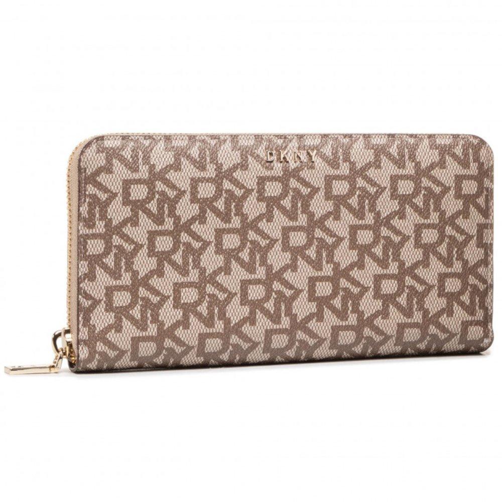 DKNY Logo Lettering Monogram Patterned Zipped Purse in Pink Lyst UK