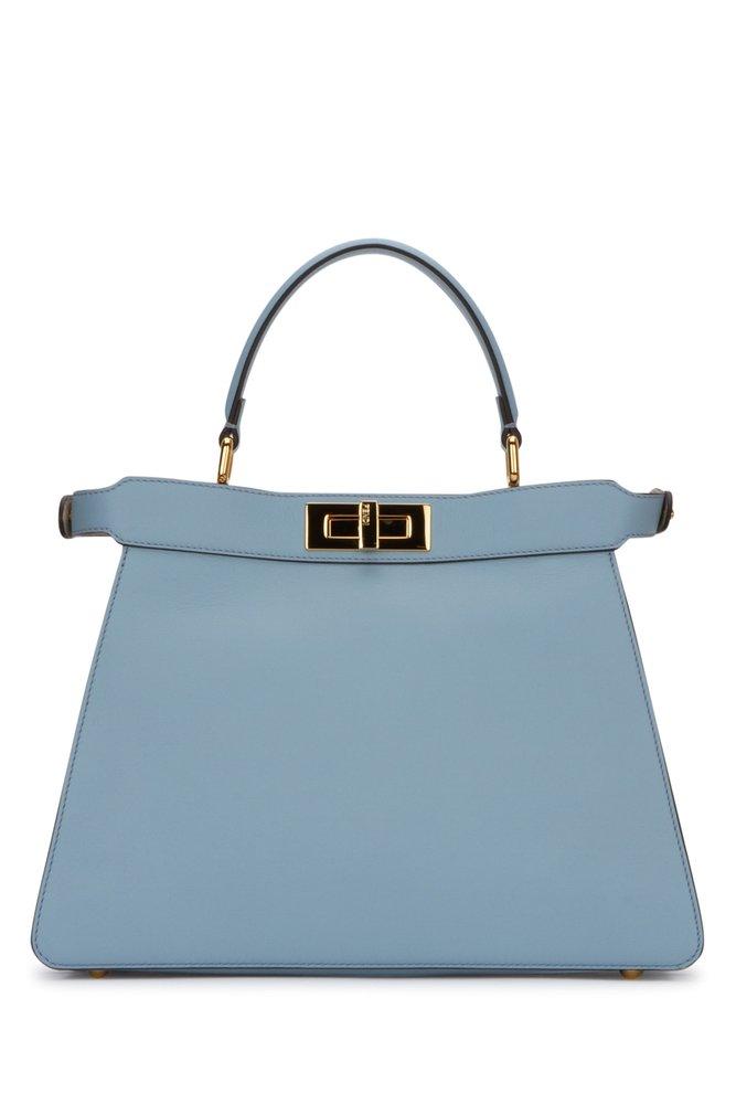 Fendi Peekaboo Iseeu Medium Tote Bag in Blue | Lyst