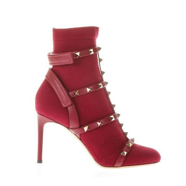 valentino rockstud sock booties