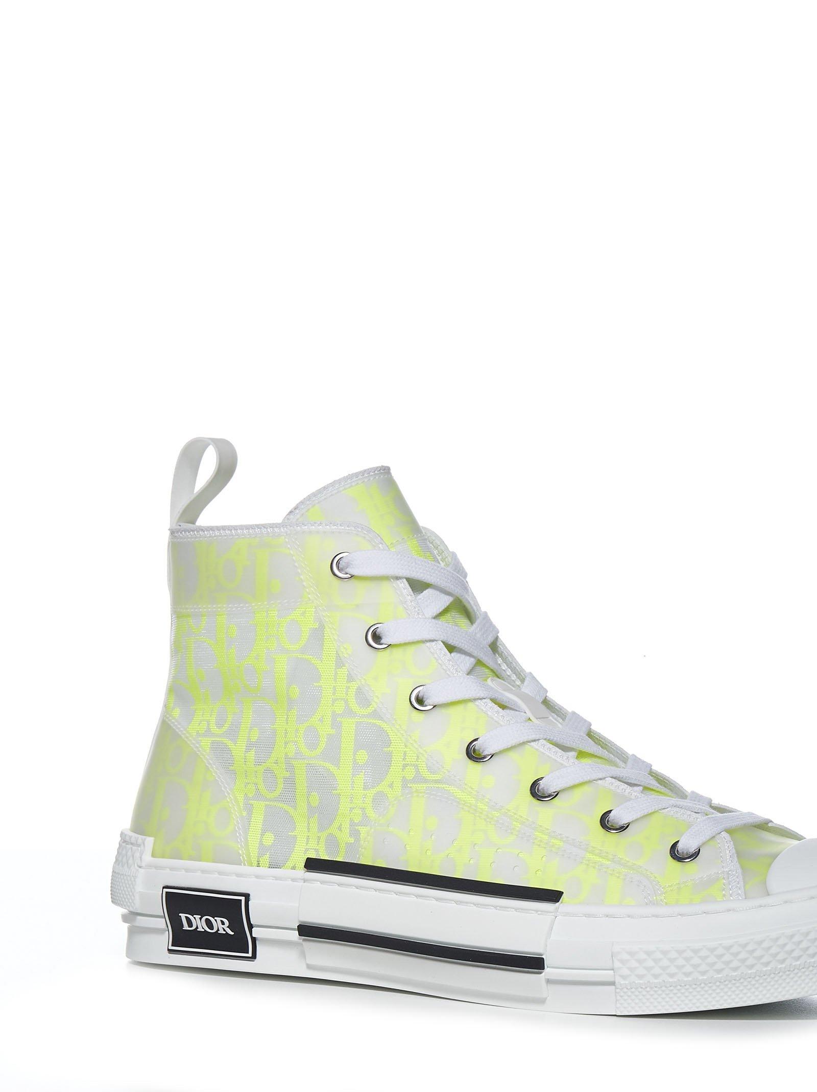 Dior B23 High Top Sneakers in Yellow for Men | Lyst