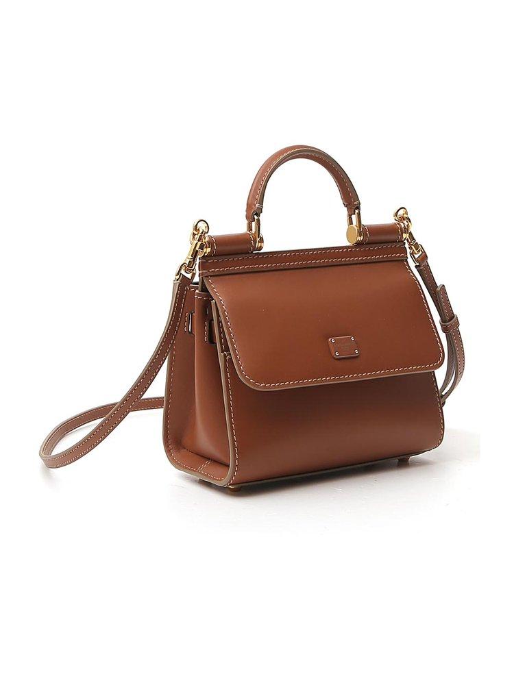 Sicily Large Suede Tote Bag in Brown - Dolce Gabbana