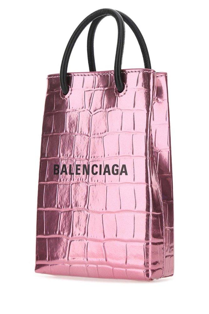 Balenciaga Balenciaga Papier A4 shopper bag in pink leather ref.995595 -  Joli Closet