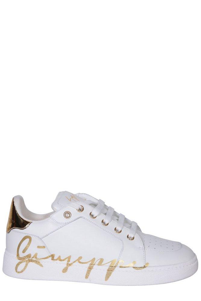Giuseppe Zanotti Gz94 Logo-printed Lace-up Sneakers in White for Men | Lyst