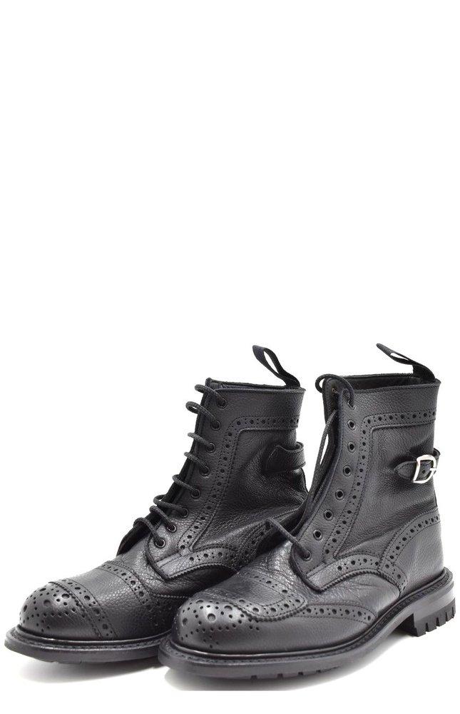 Tricker's Maria Lace-up Boots in Black | Lyst