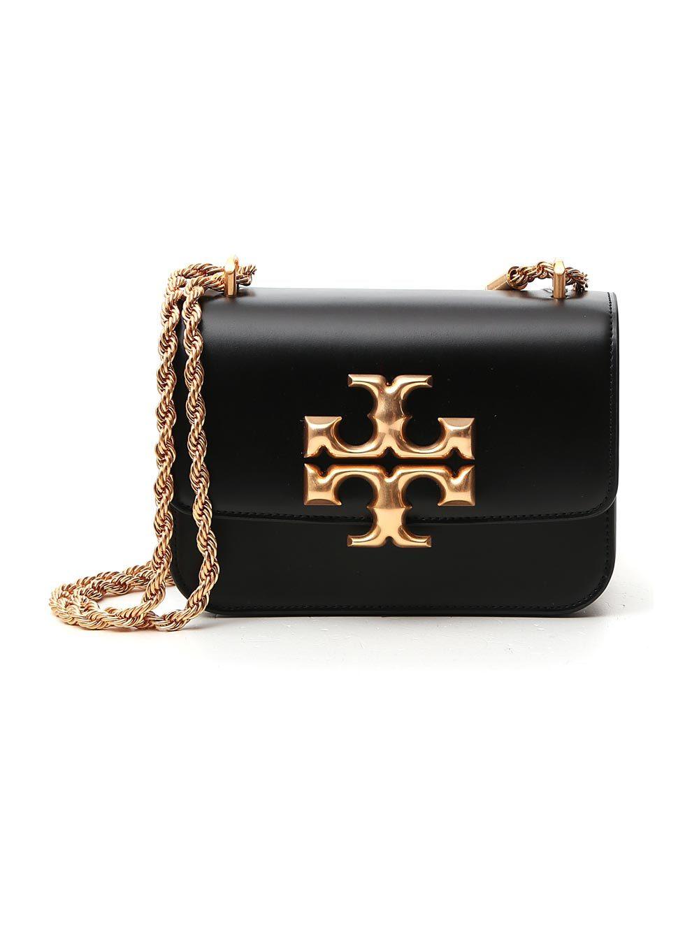 Tory Burch Leather Eleanor Small Convertible Shoulder Bag in Black - Lyst