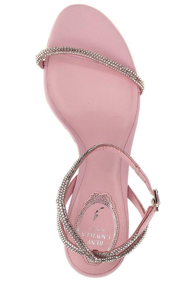 René Caovilla 110mm crystal-embellished sandals - Pink