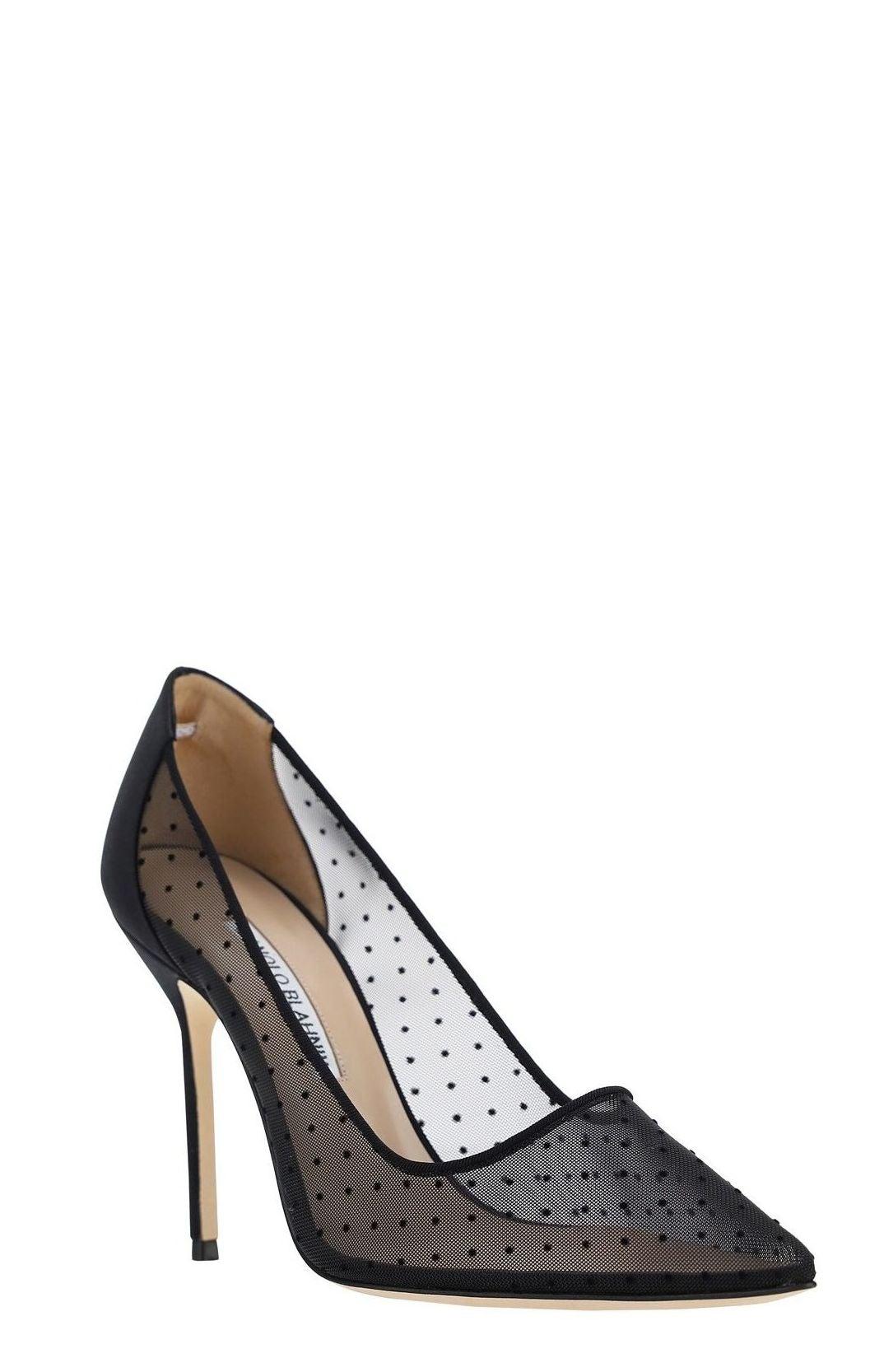 Mesh polka deals dot heels